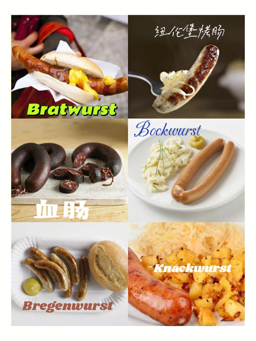 香肠英语怎么说图片