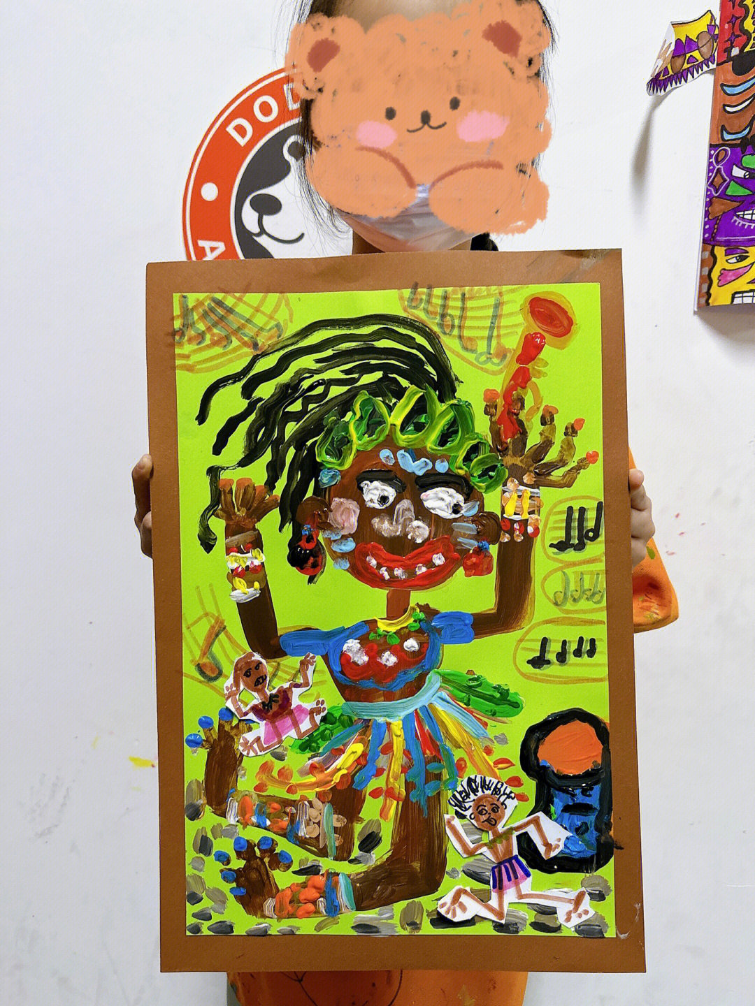创意儿童画#儿童创意美术#薯条小助手#关于非洲人