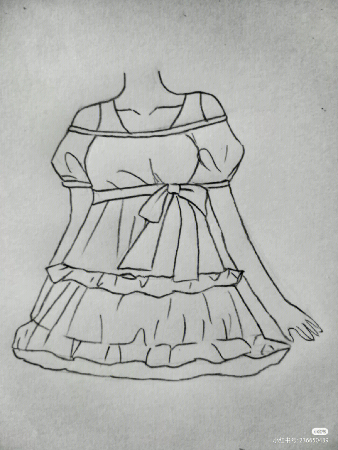 裙子的画法手绘图片