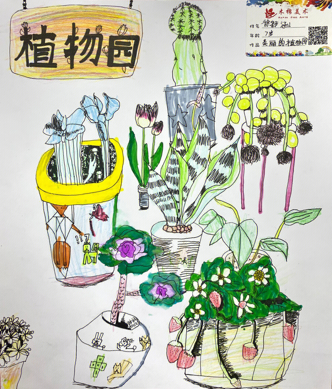 植物王国绘画作品图片