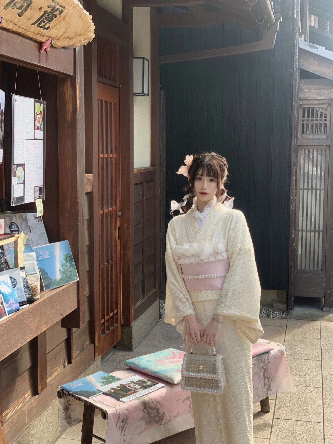 日本旅游京都温柔蕾丝大正罗曼风和服