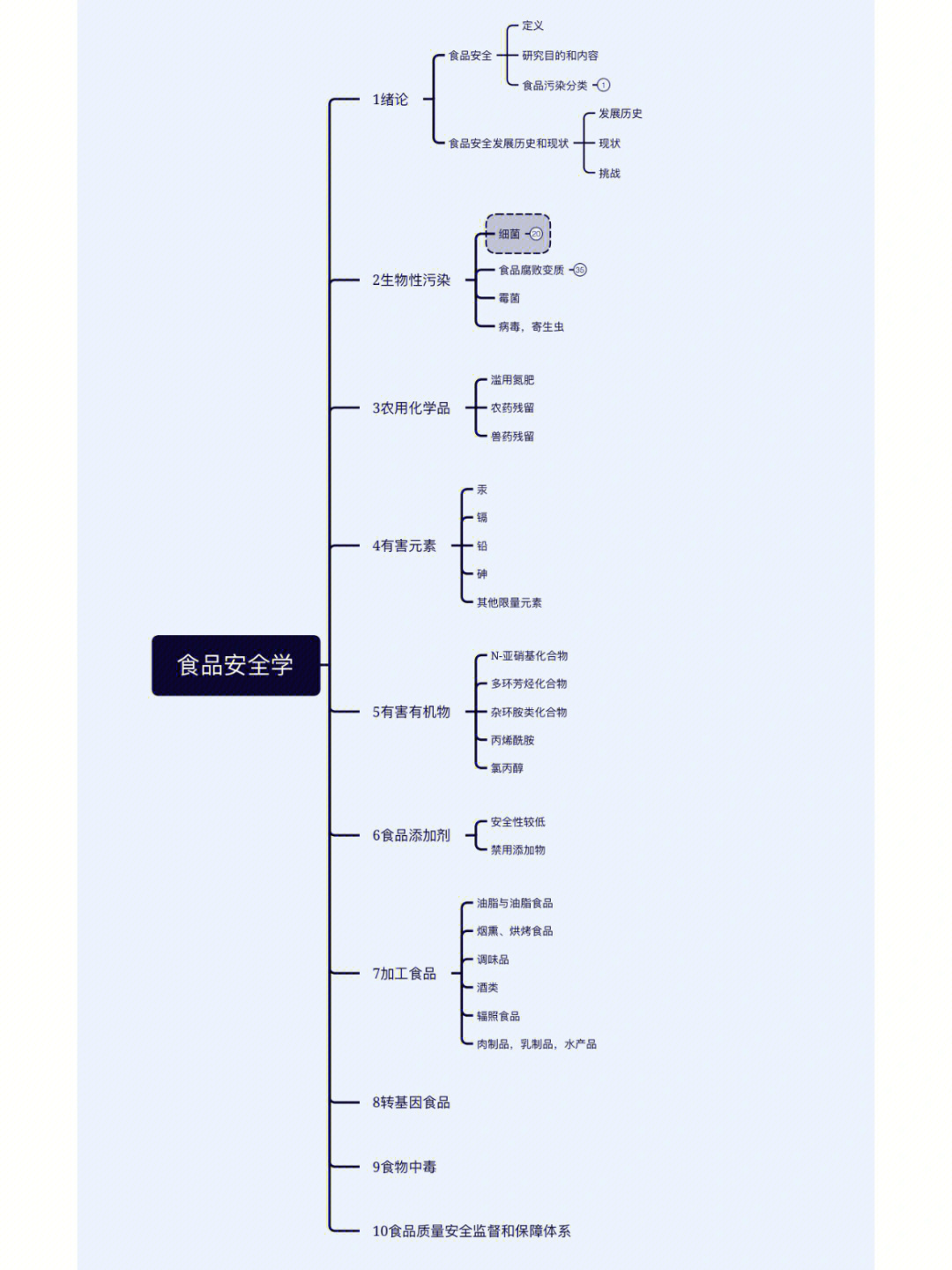 食品安全思维导图内容图片