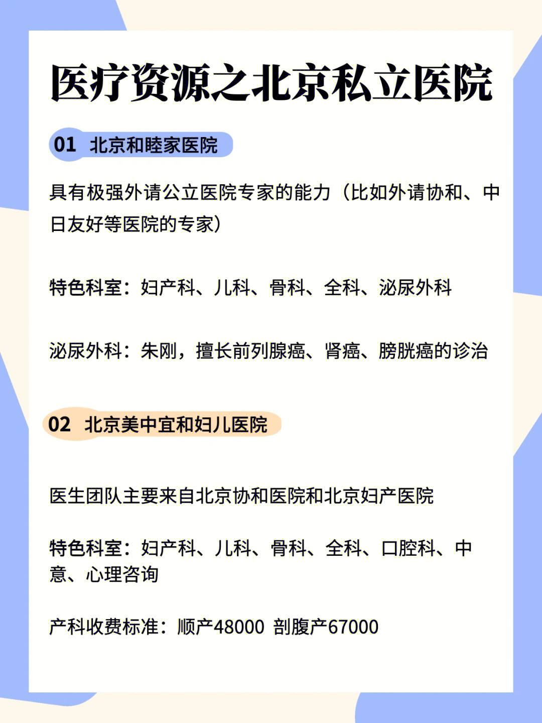 北京很多私立医院也很厉害,好些私立医院能够请来公立医院的专家坐诊