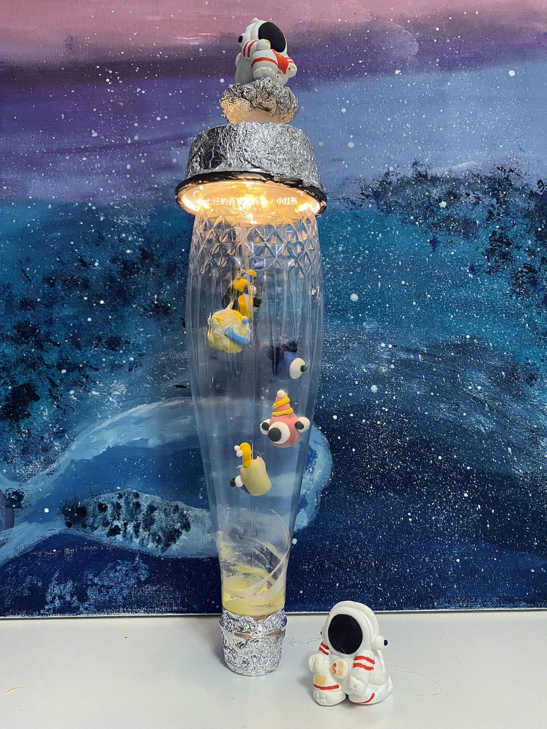 矿泉水瓶制作宇宙飞船图片