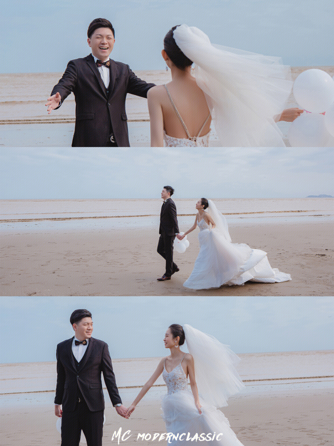 珠海电影感的海边婚纱照太好看了