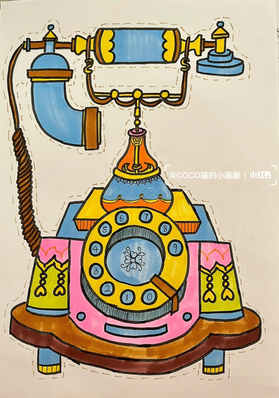 奇妙的电话机儿童画图片