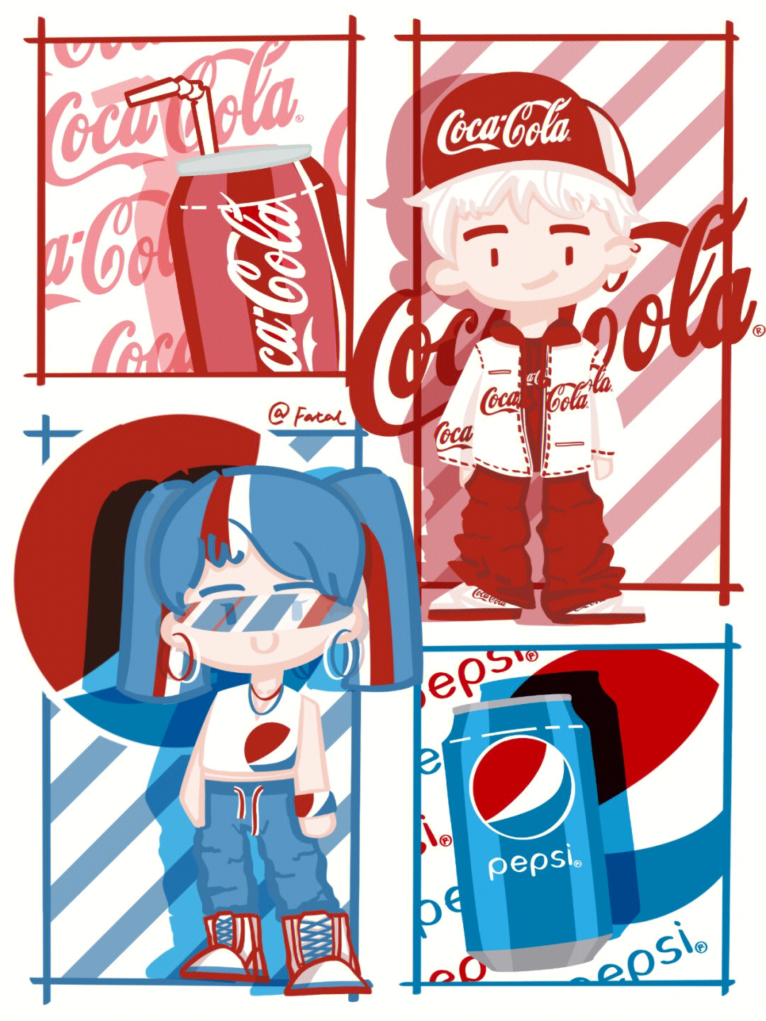 可口可乐拟人化动漫图片