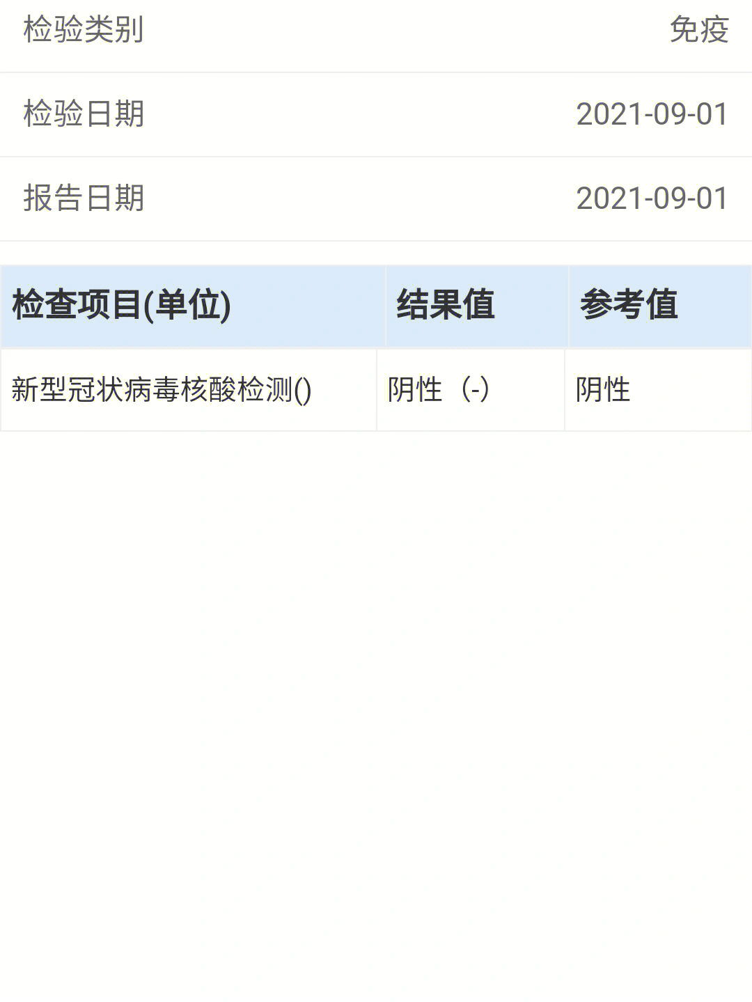 核酸检测正常截图图片