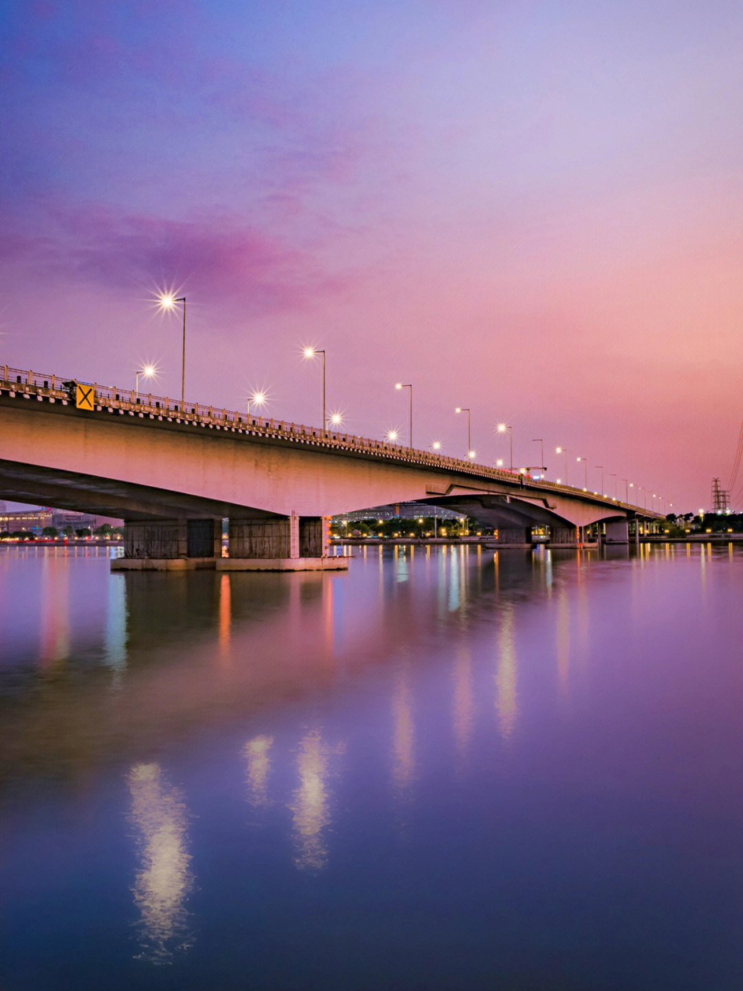 广州夕阳下的华南大桥