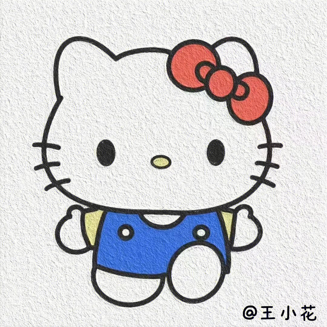 kitty猫画法简笔画图片