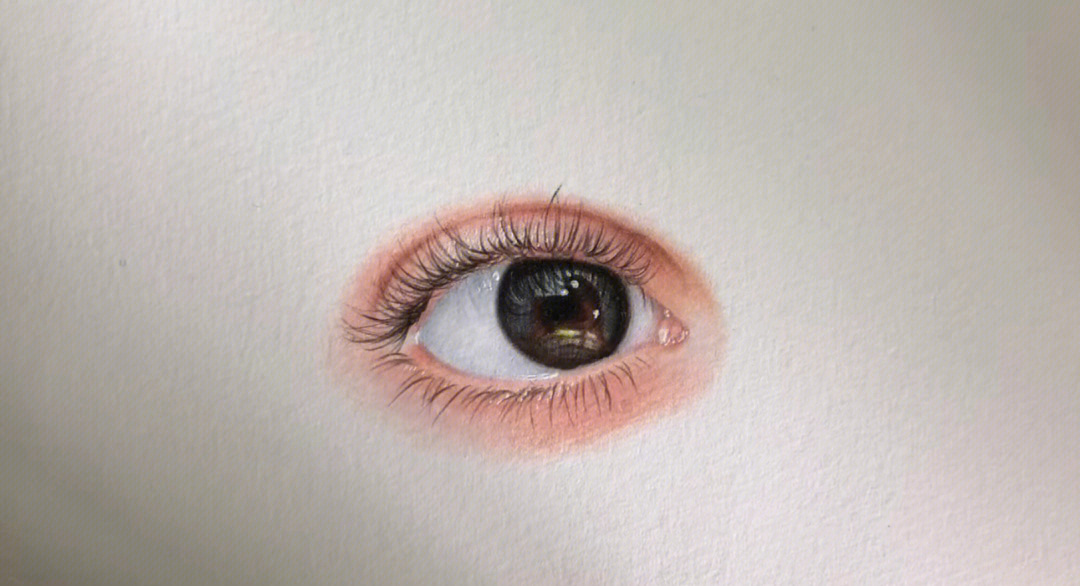 彩铅眼睛绘制过程