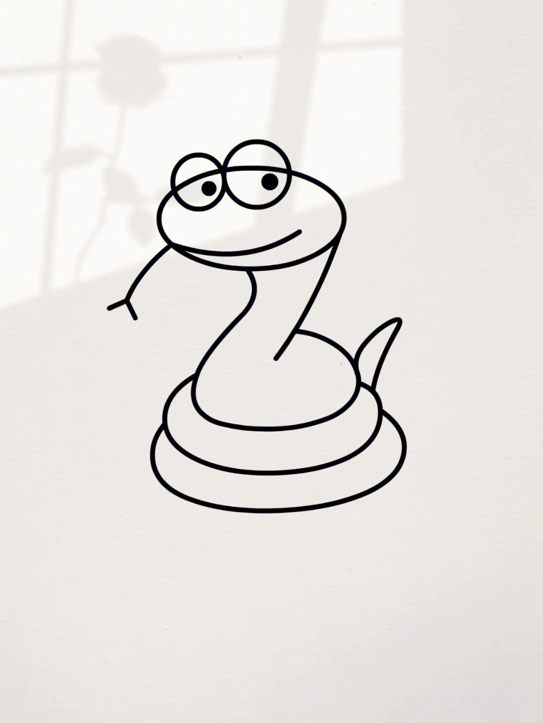 蛇 简笔画可爱图片