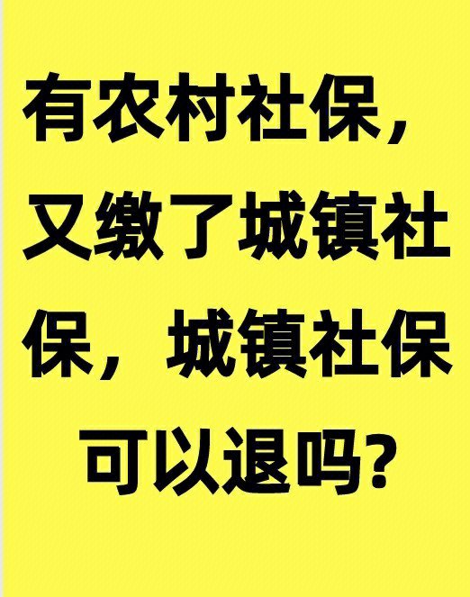 有农村社保又缴了城镇社保城镇社保可以