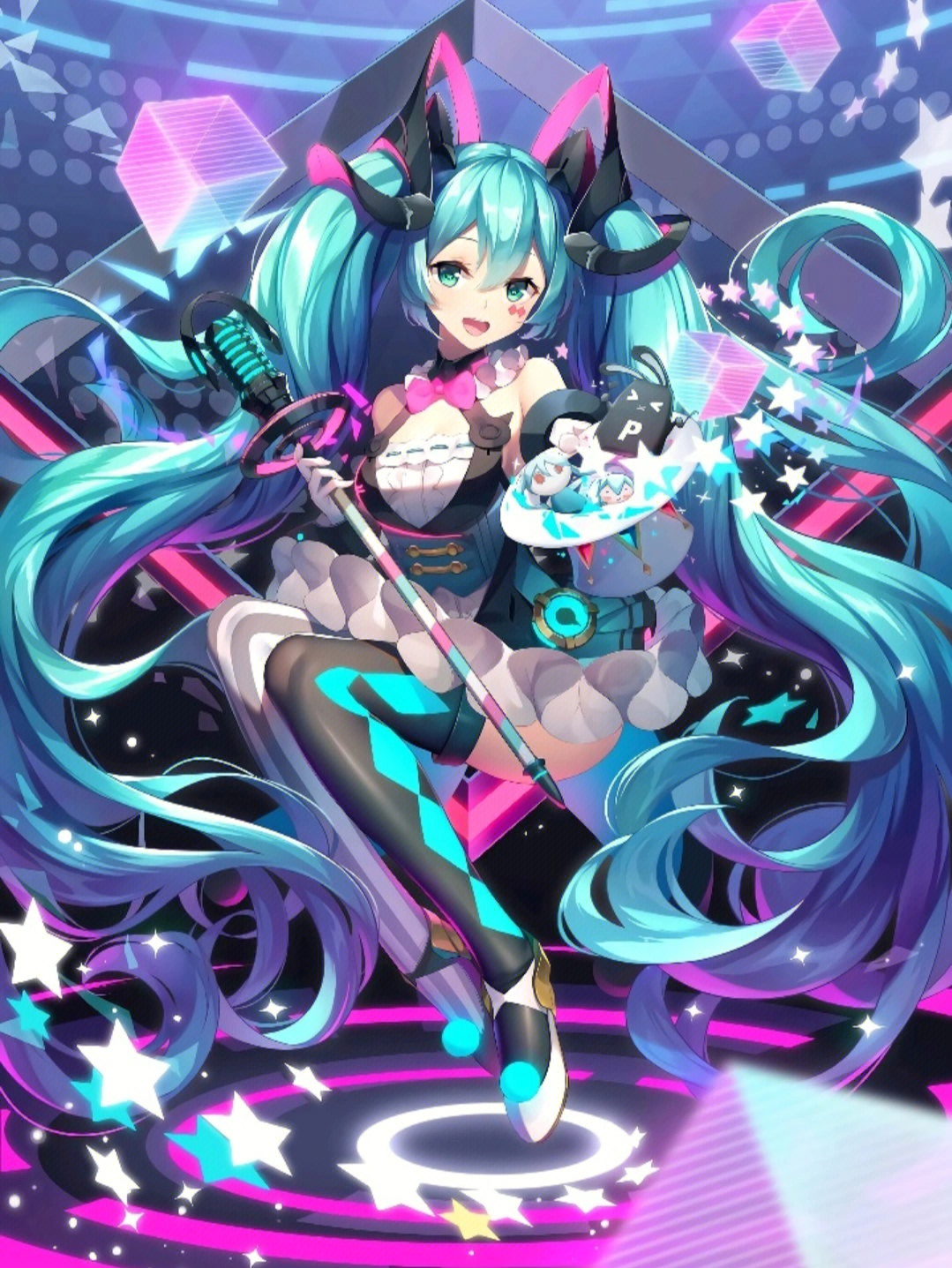 骷髅初音未来图片