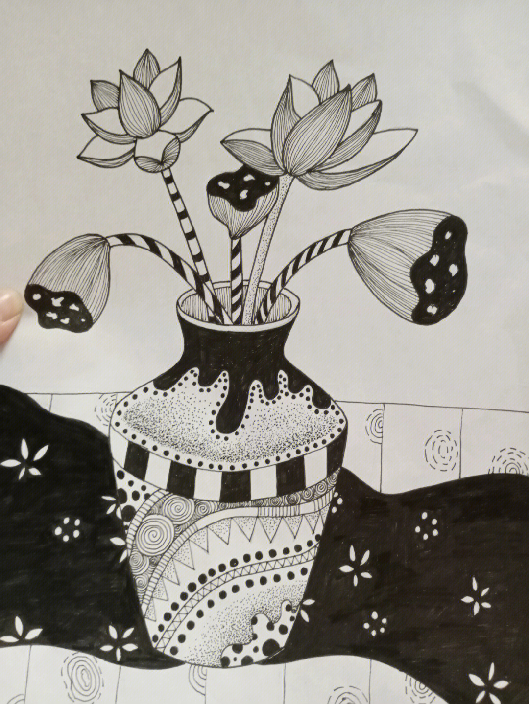 花瓶的画法 儿童图片