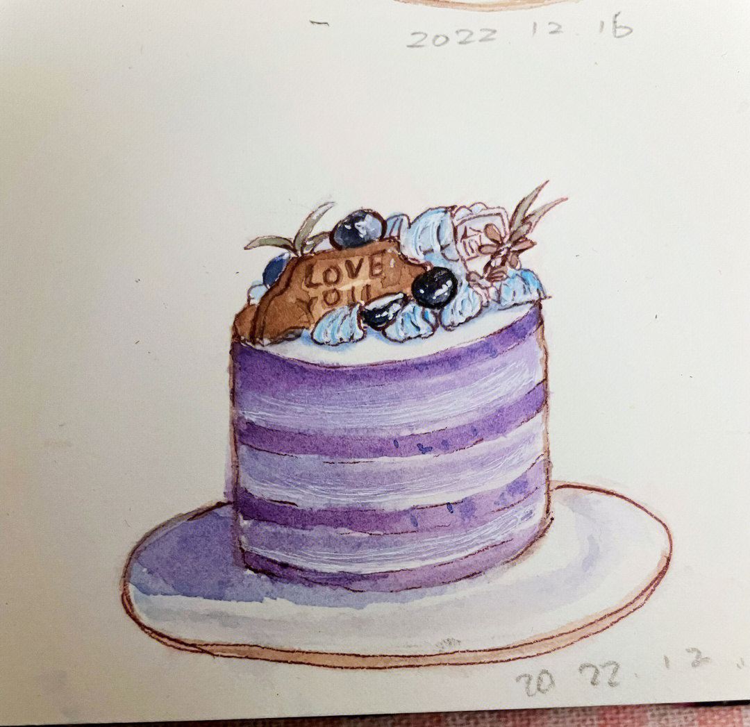 立体蛋糕画画教程图片