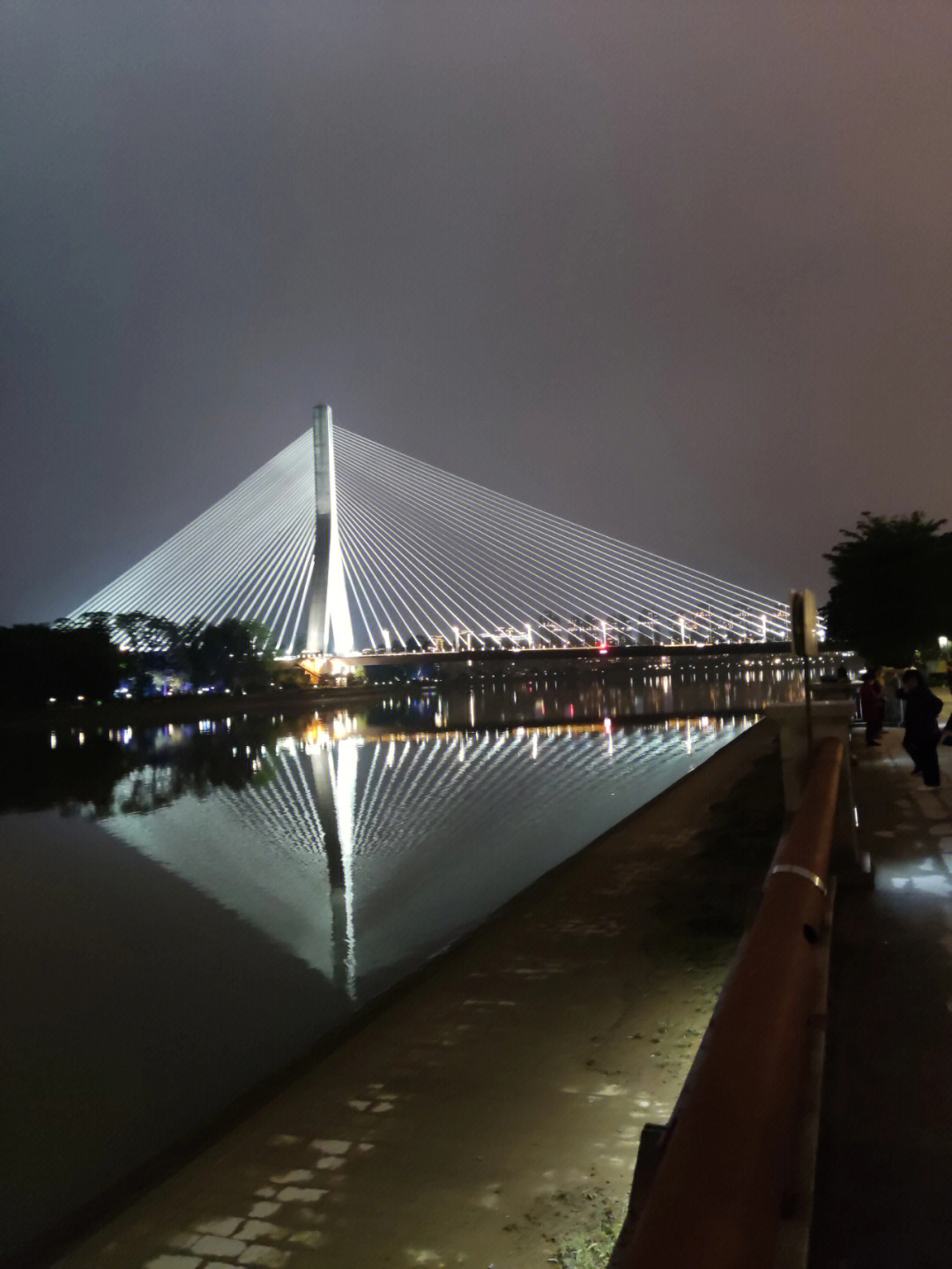 义乌江滨公园夜景图片