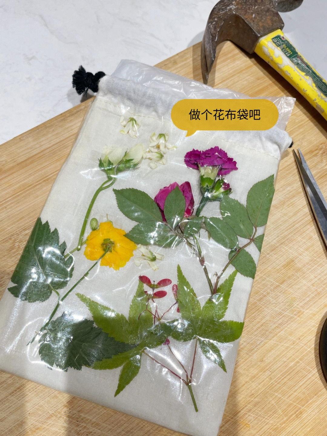 植物拓染的方法图片