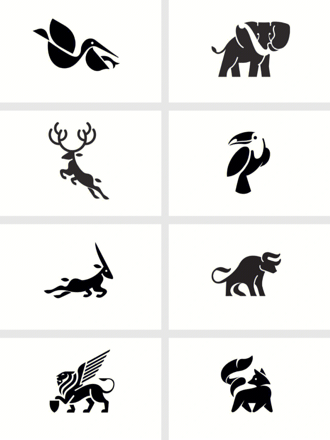 分享一组简洁动物logo,一起来学习吧