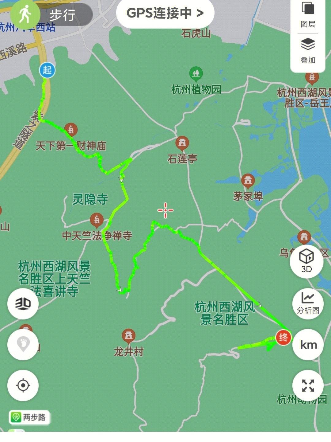 北高峰登山路线图片