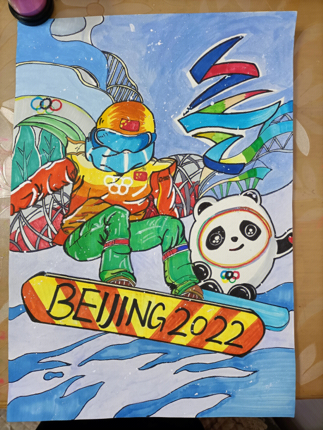 2022北京冬奥会  冬奥主题画 综合了多位大佬画作中的元素