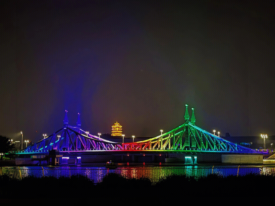 黄田港公园网红桥图片