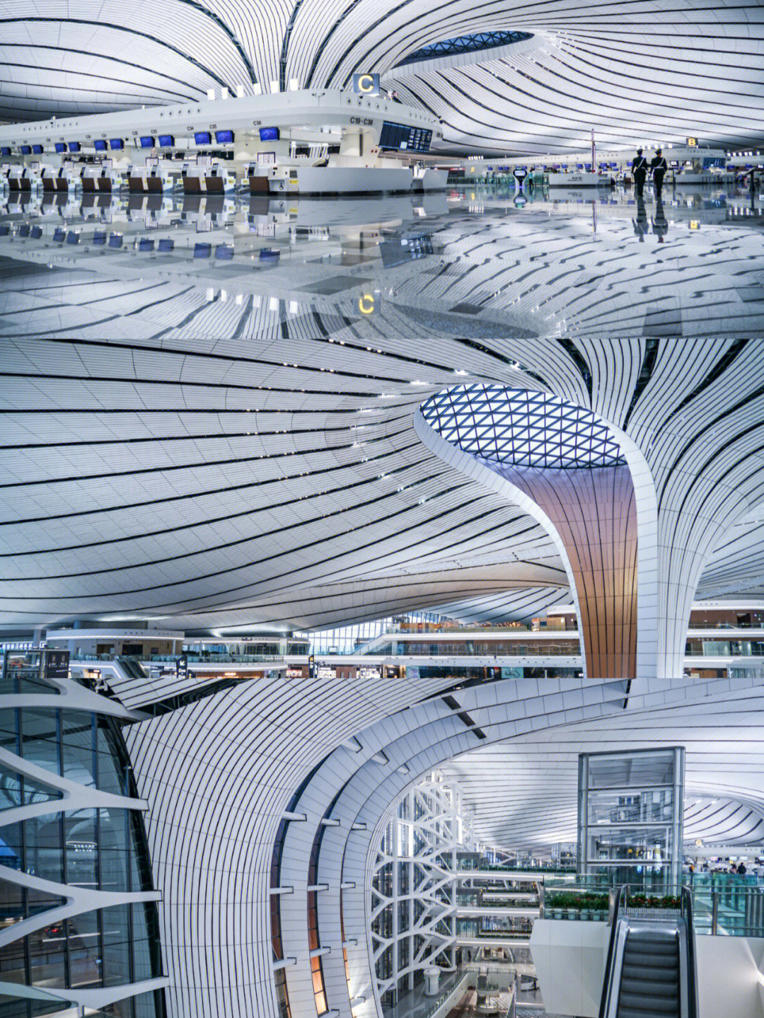 北京地标建筑扎哈设计的大兴机场
