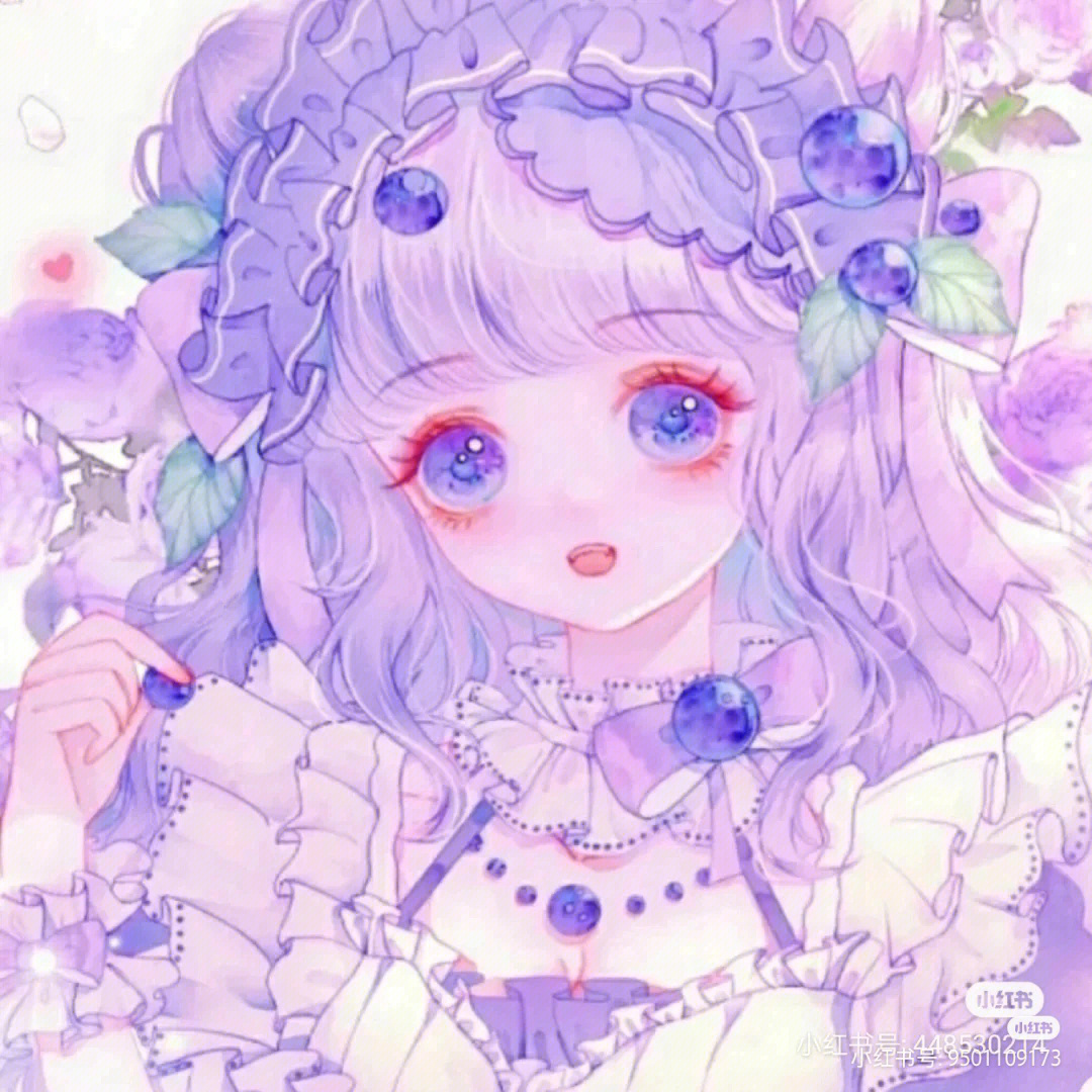紫色仙气闺蜜头像图片