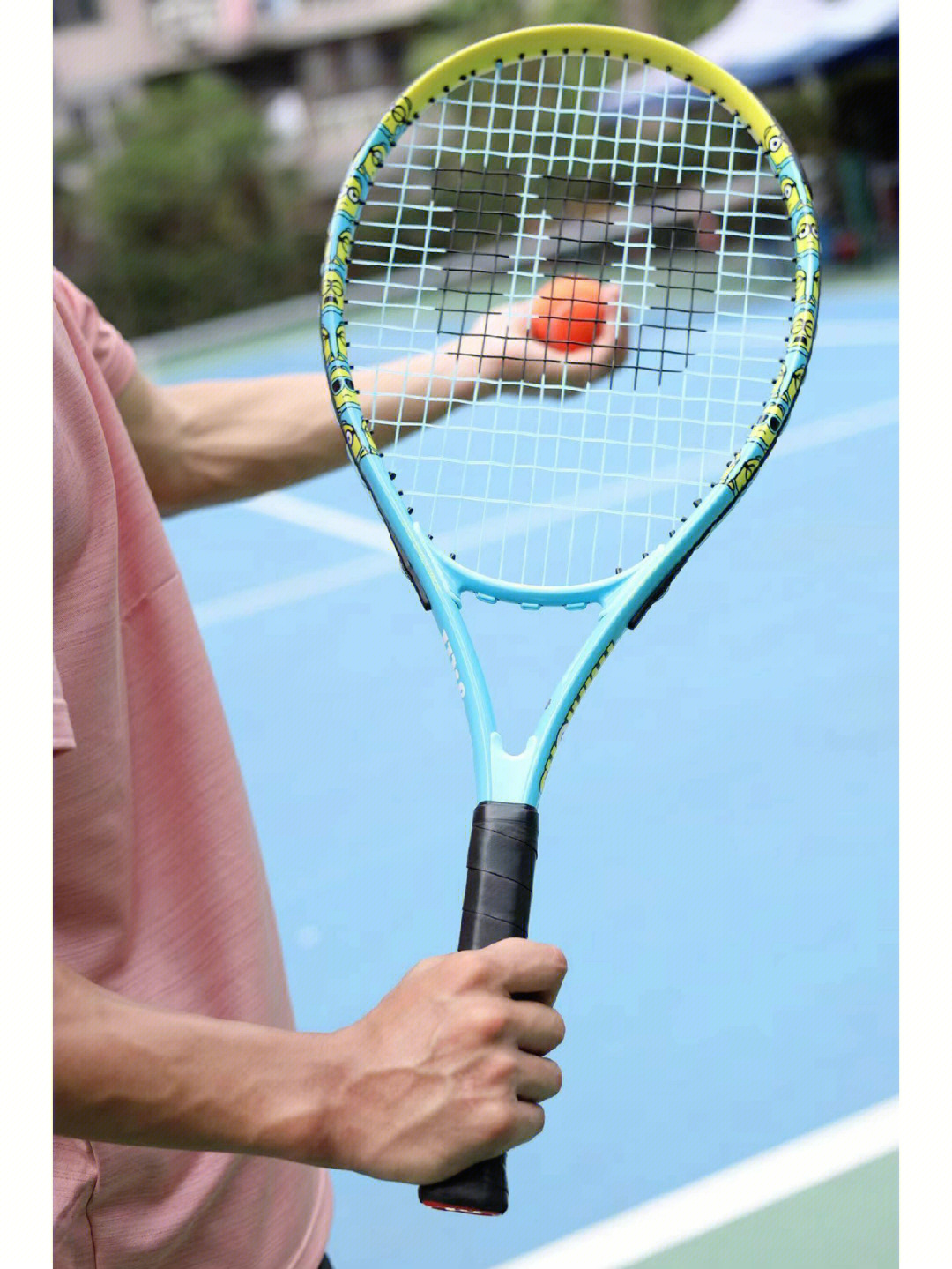 网球拍减震结打法图片