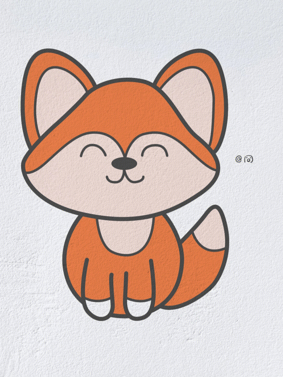 动物简笔画之可爱的小狐狸内附过程图