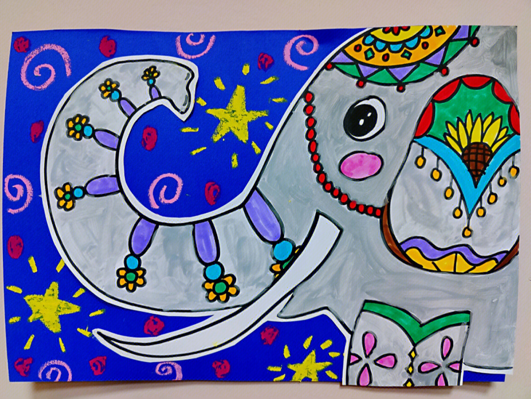 创意画泰国大象