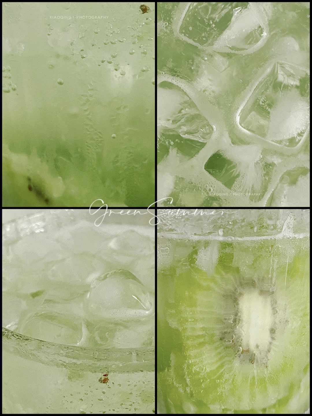 绿色冰块弥猴桃图片