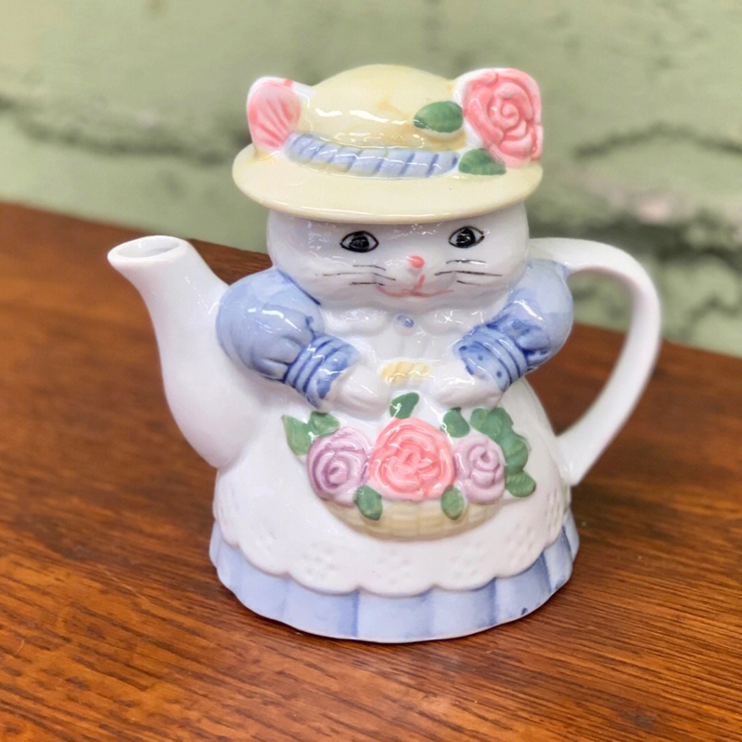 三塔中古vintage猫咪茶壶