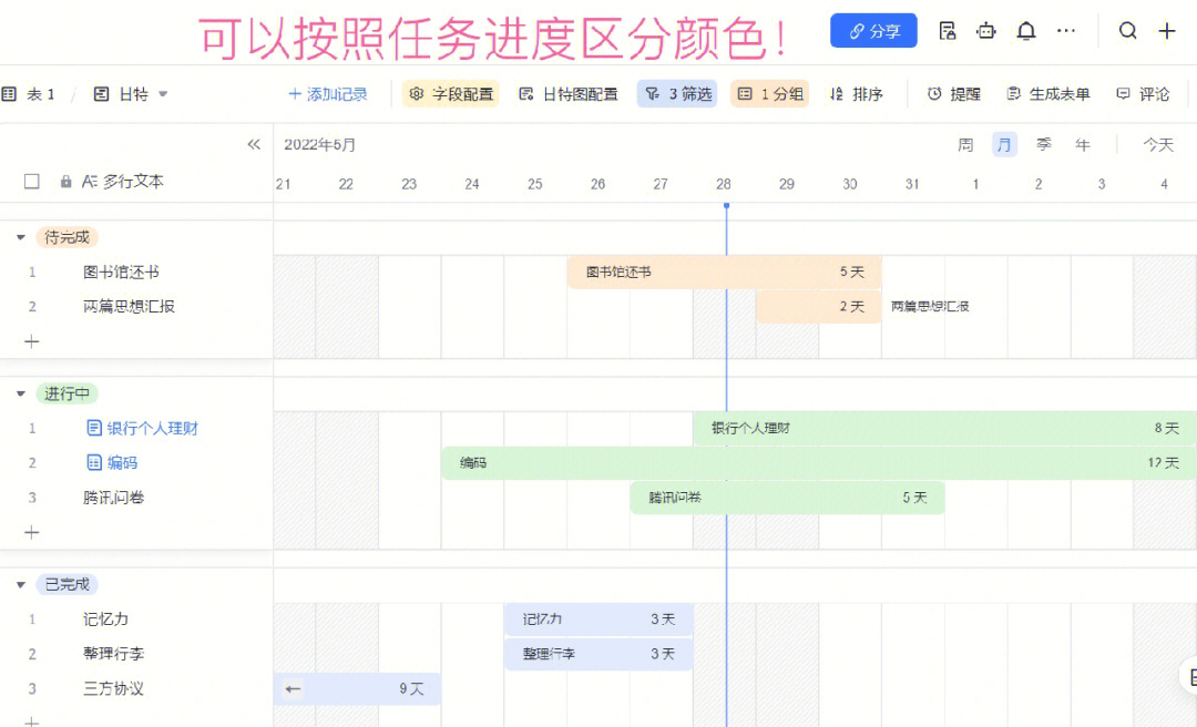 飞书甘特图制作步骤图片