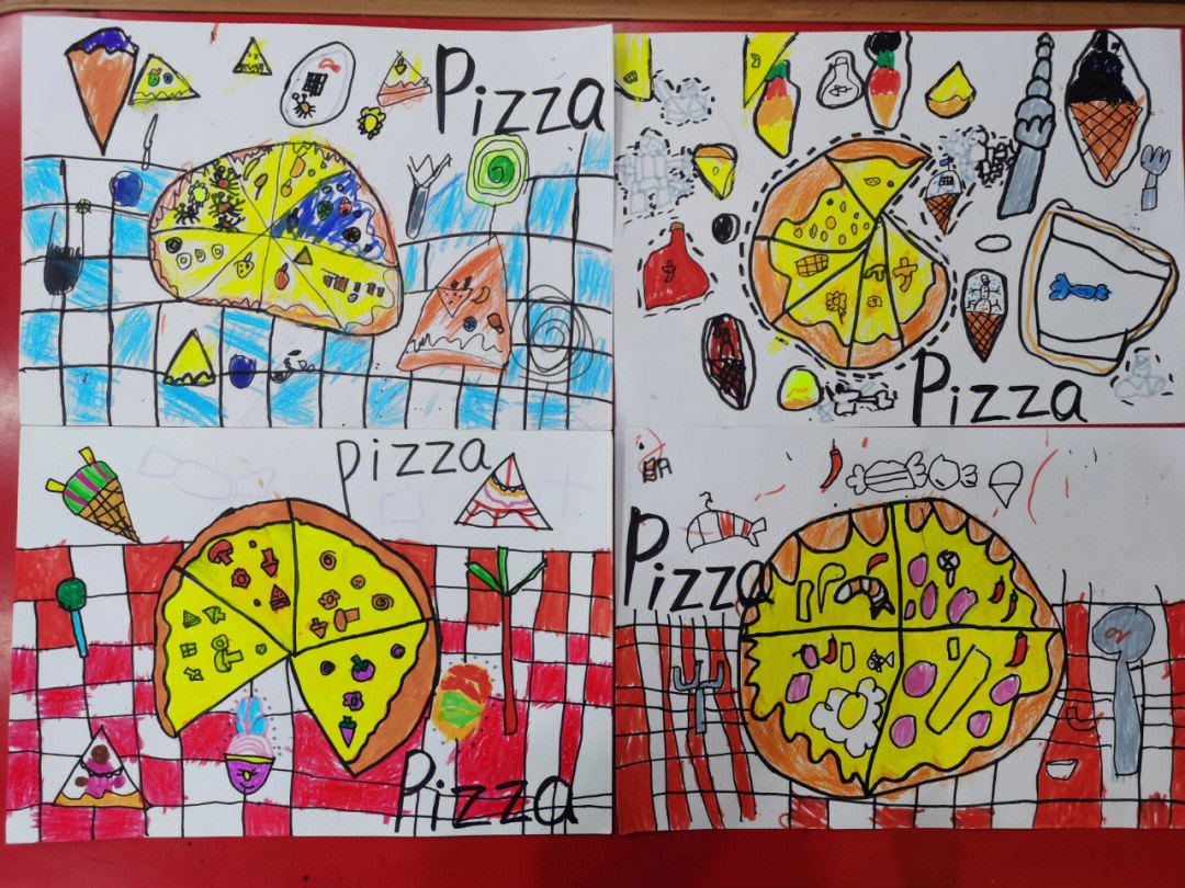 披萨星球儿童画图片