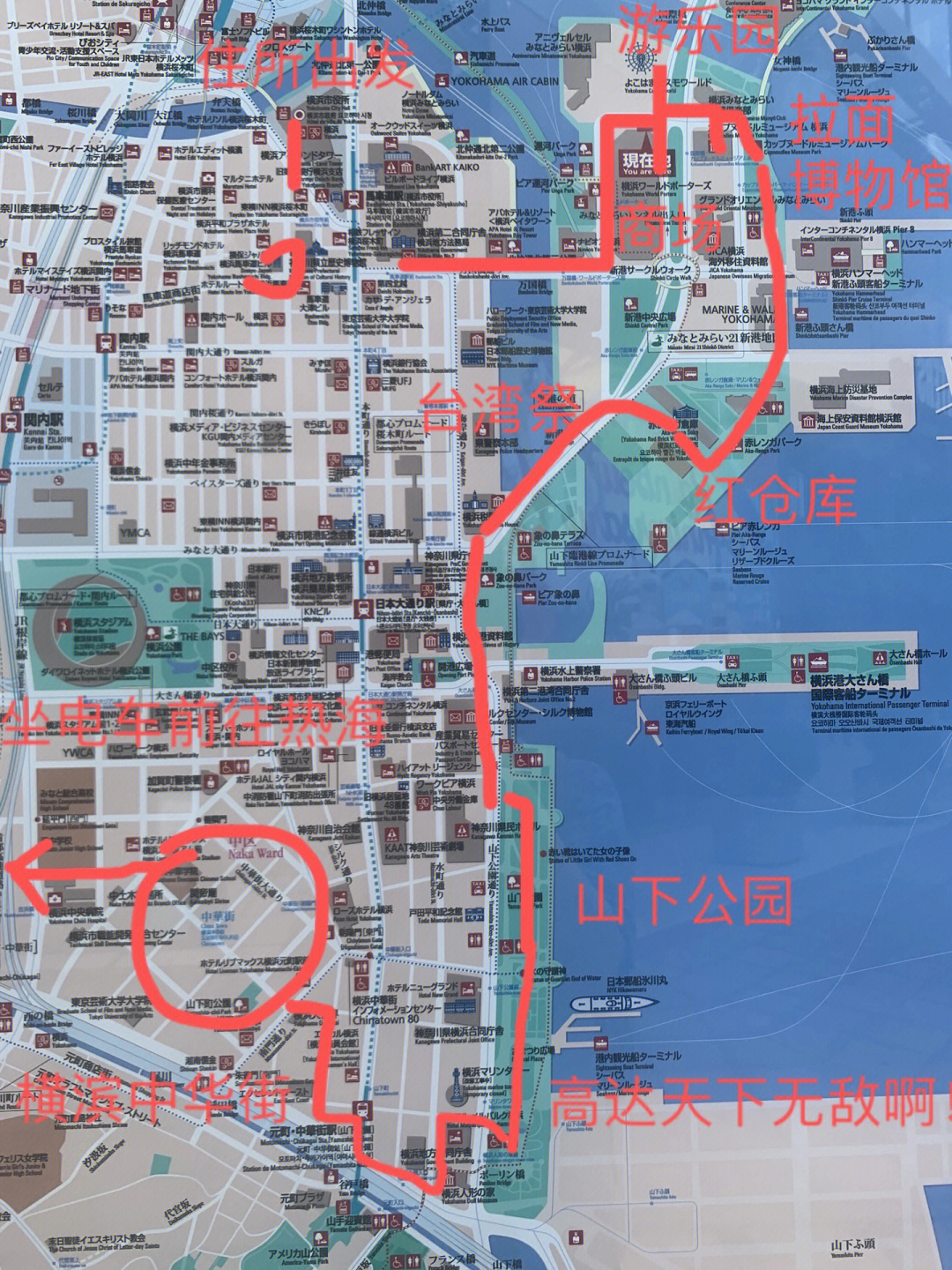 横滨中华街地图图片