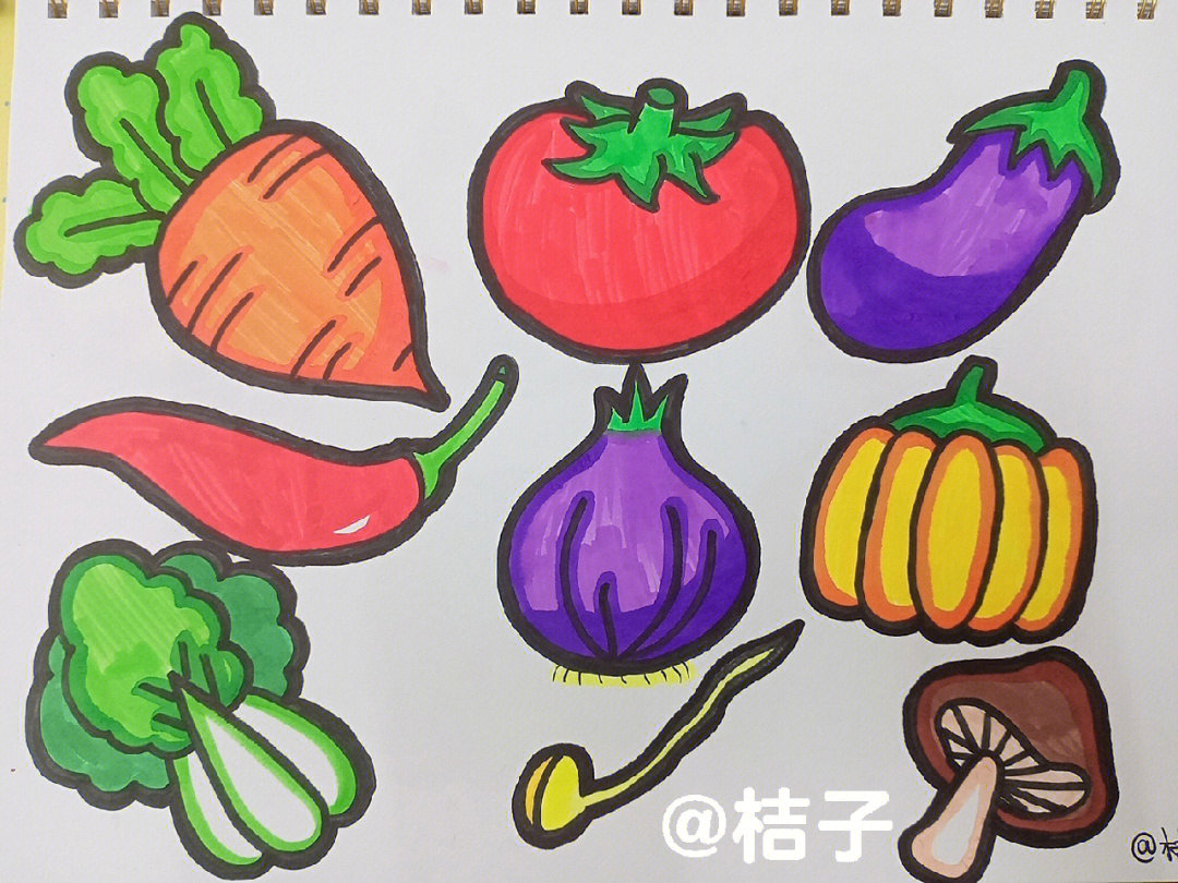儿童种植蔬菜简笔画图片