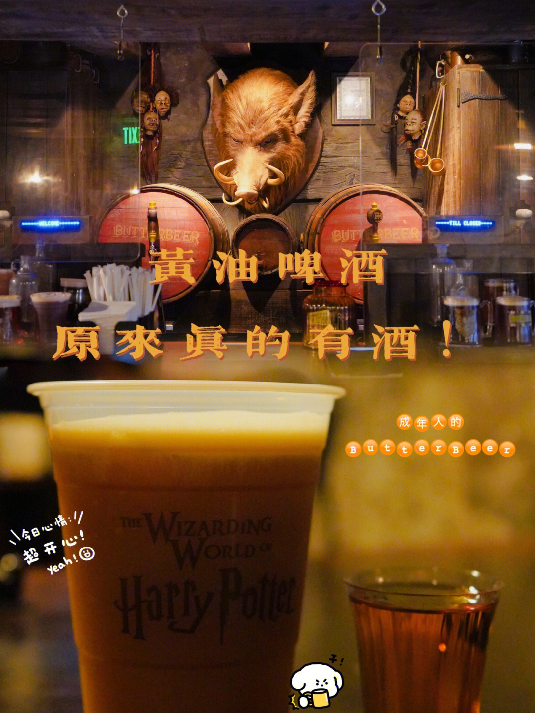 黄油啤酒哈利波特原文图片