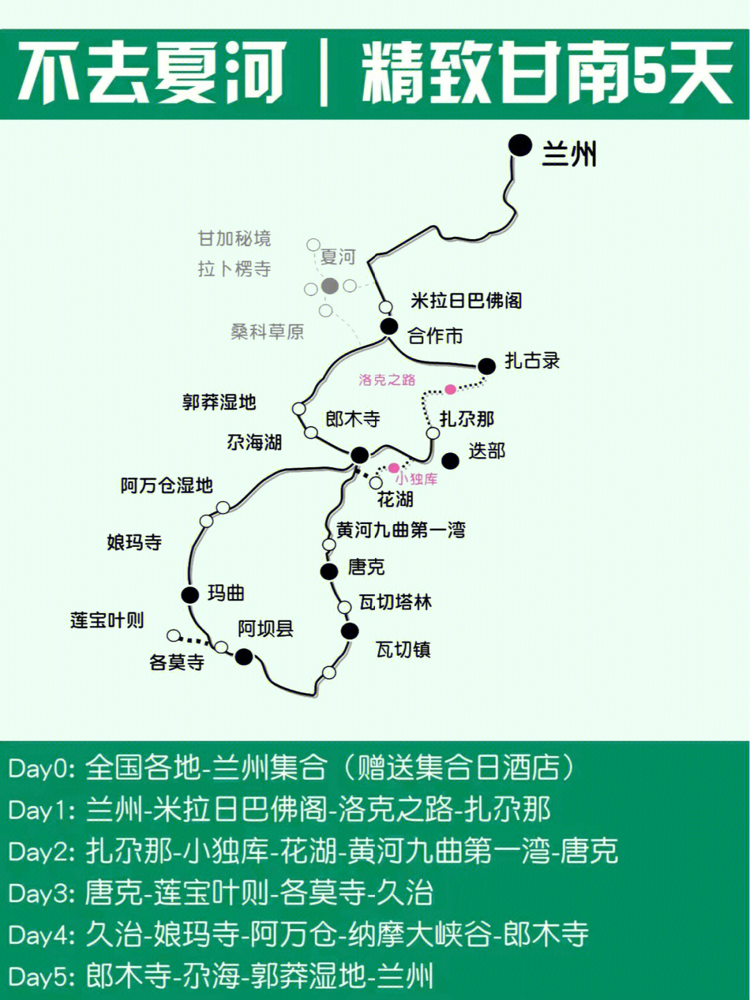 甘肃扎尕那景区路线图图片