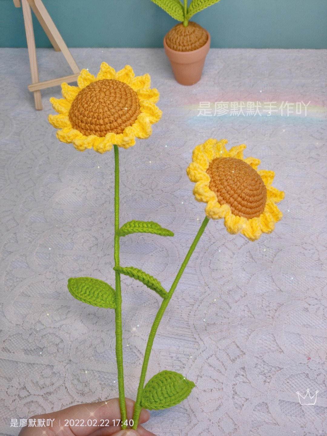 五针太阳花的编织方法图片