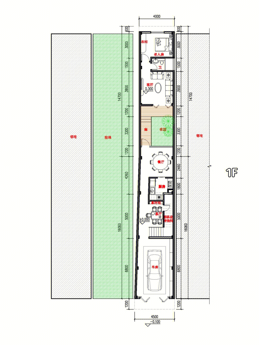 5米x20米宅基地设计图图片