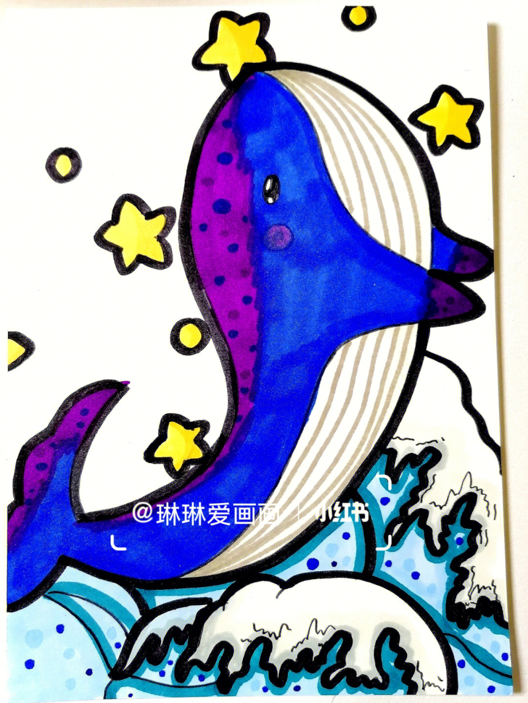 海豚绘画作品大全图片