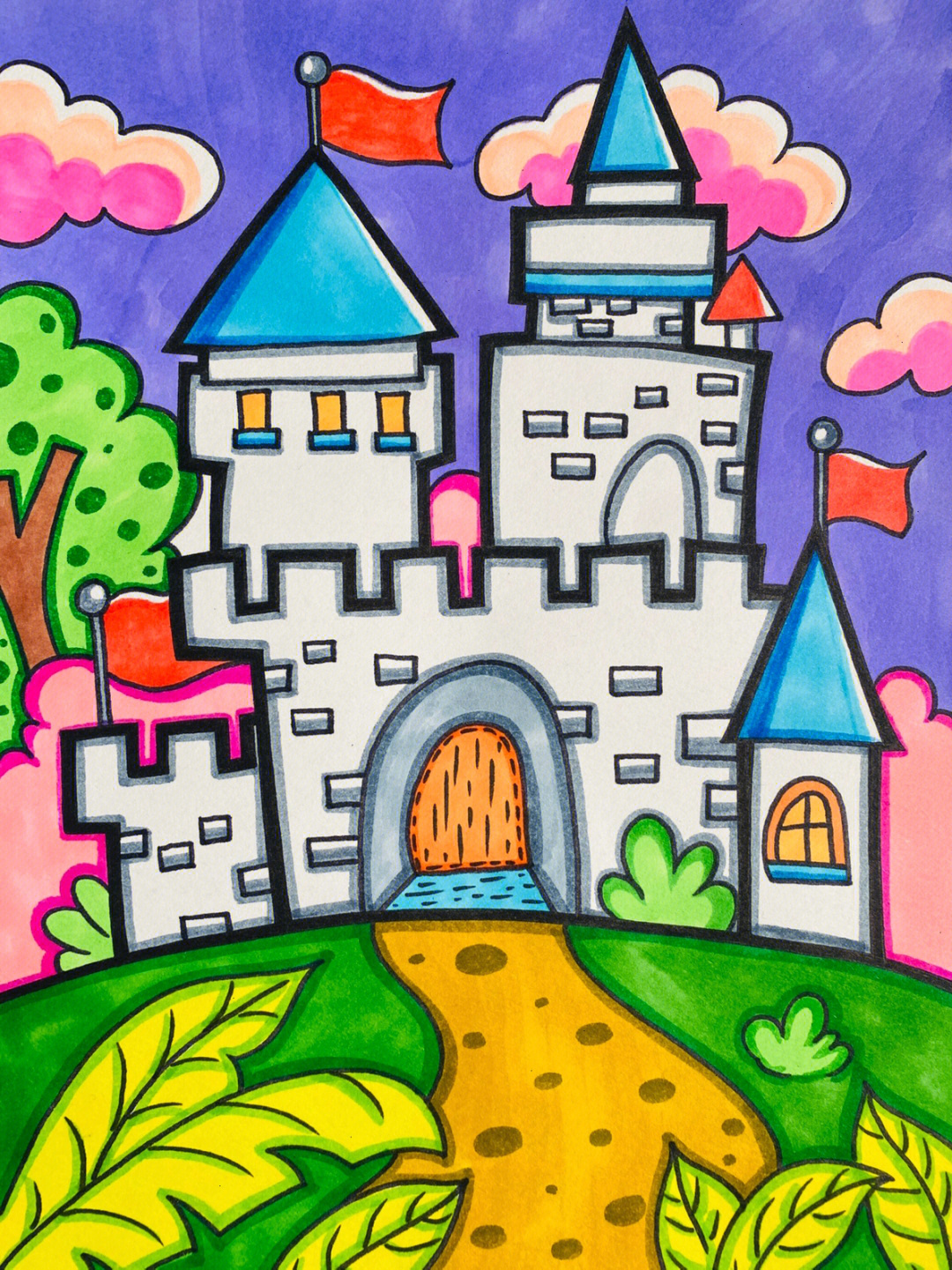 四年级画城堡一等奖图片
