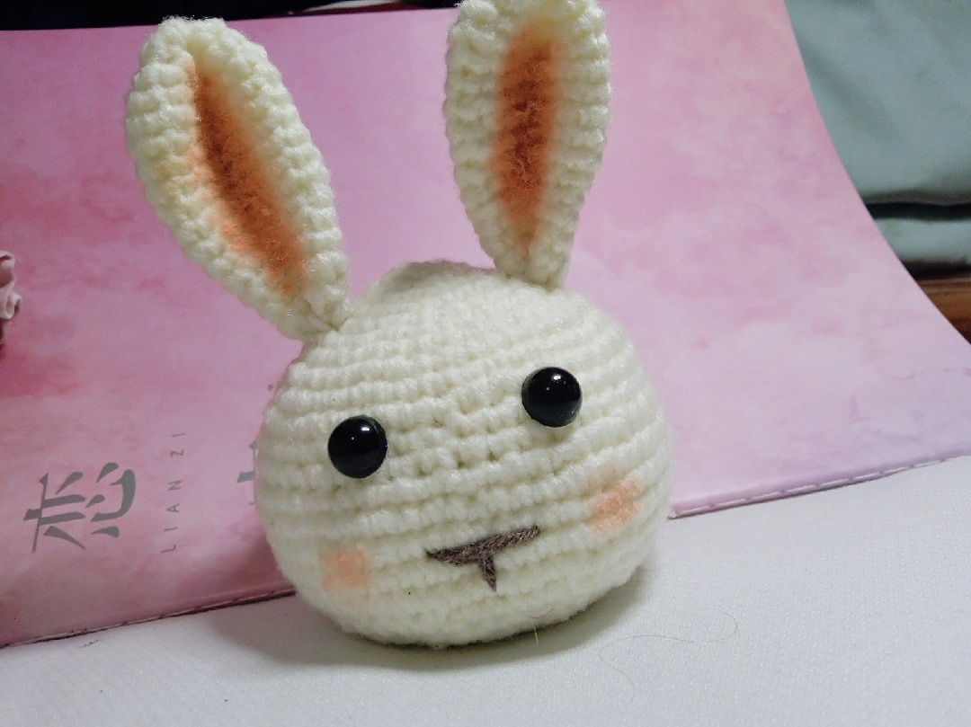 编织小白兔头的图案图片