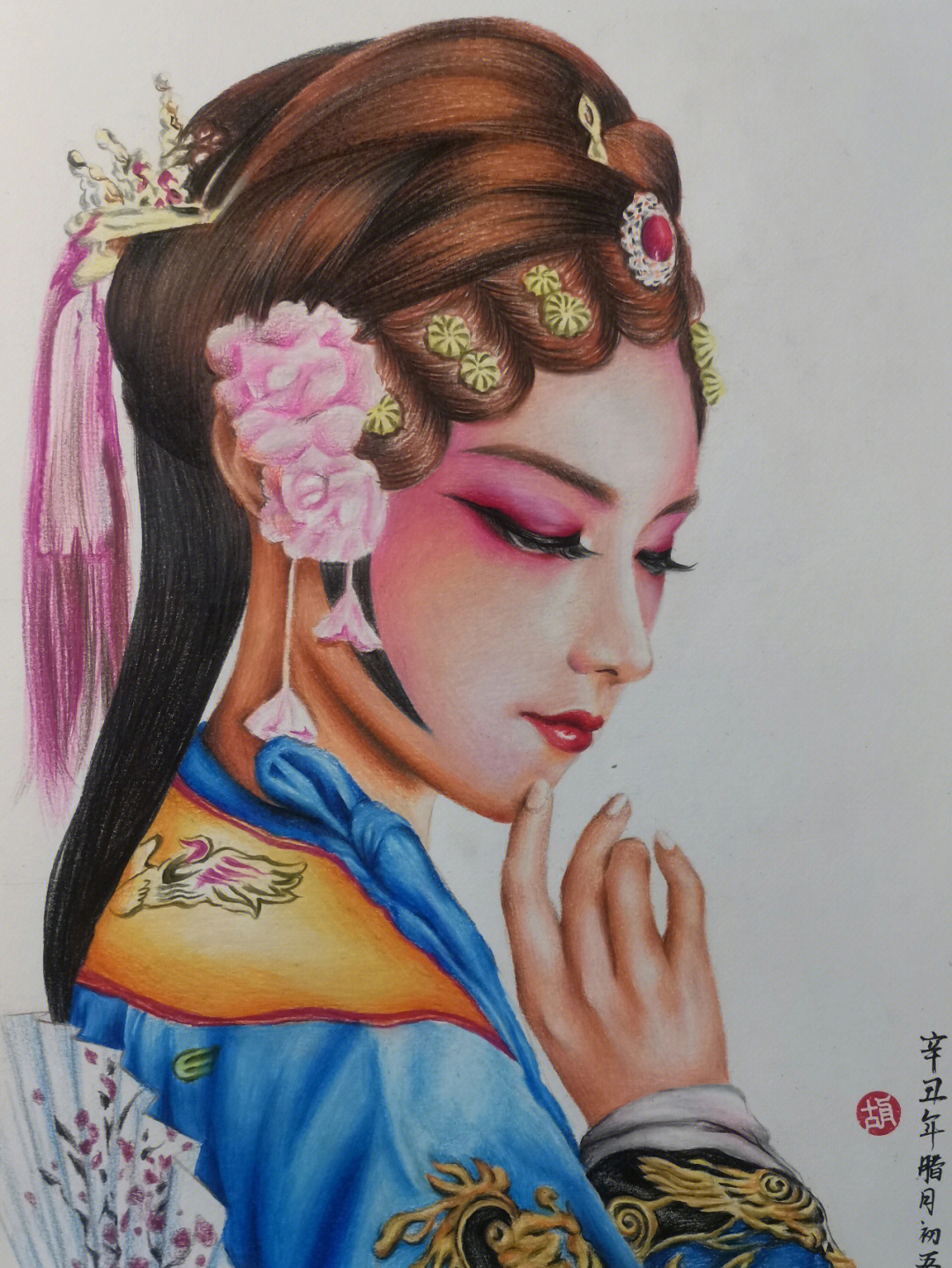 古风插画#彩铅画#古风人物#彩铅手绘