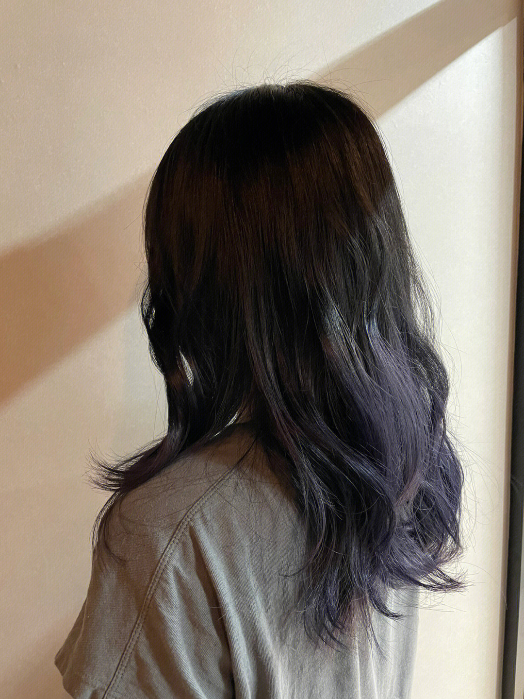 紫色发尾染