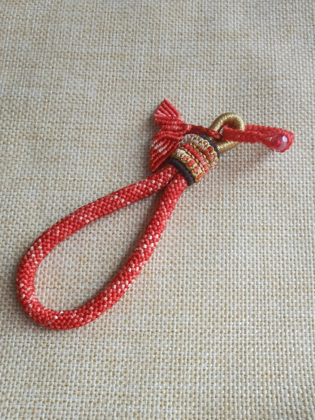 牛皮绳编织钥匙链教程图片