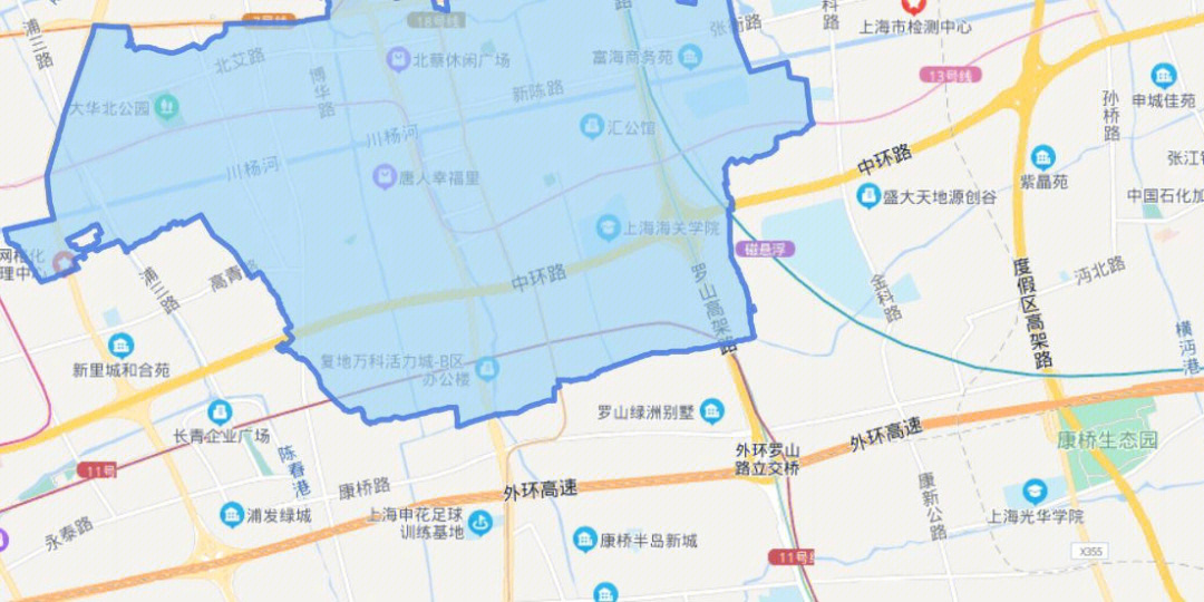 浦东新区北蔡镇地图图片