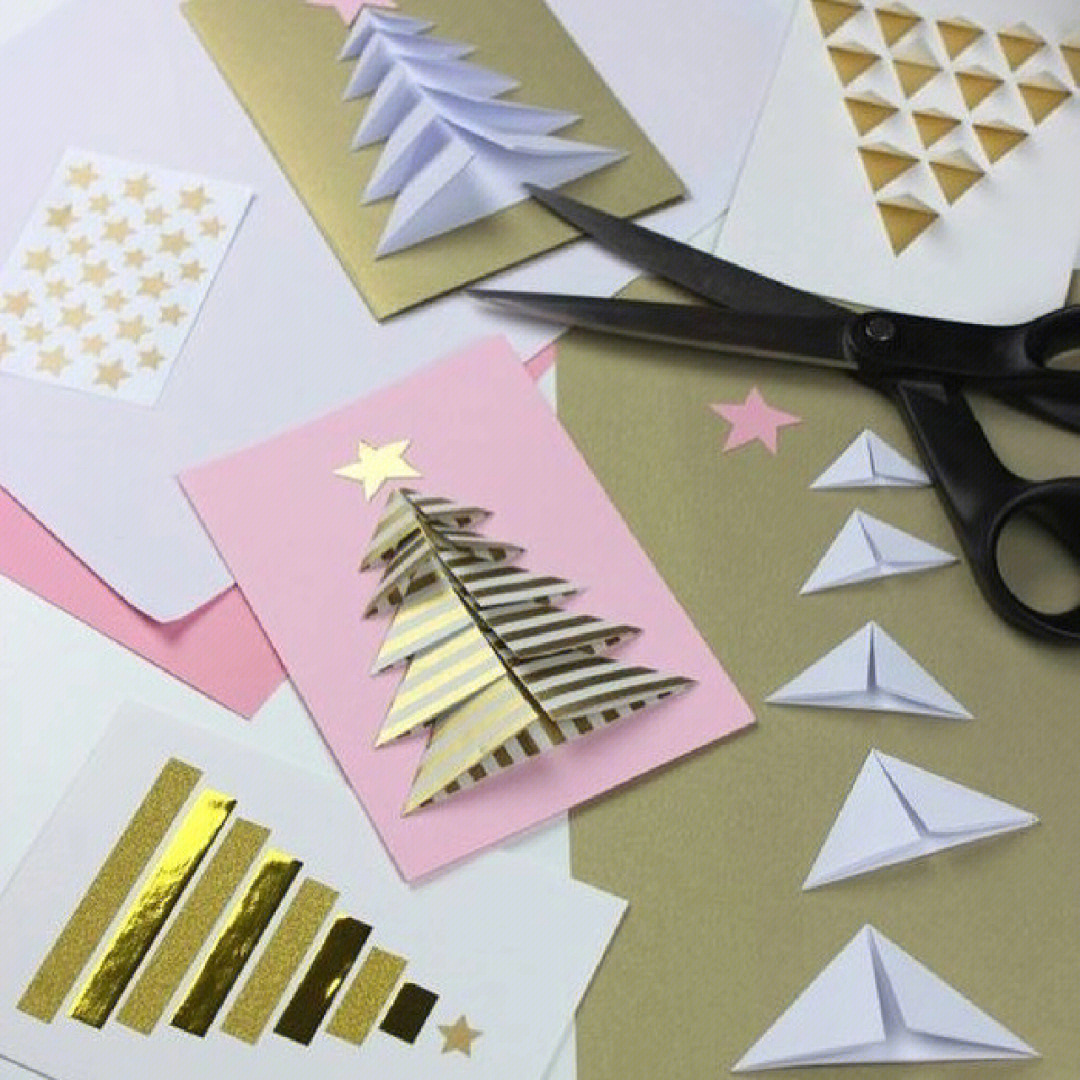圣诞树这样做很有创意立体剪纸创意拼贴