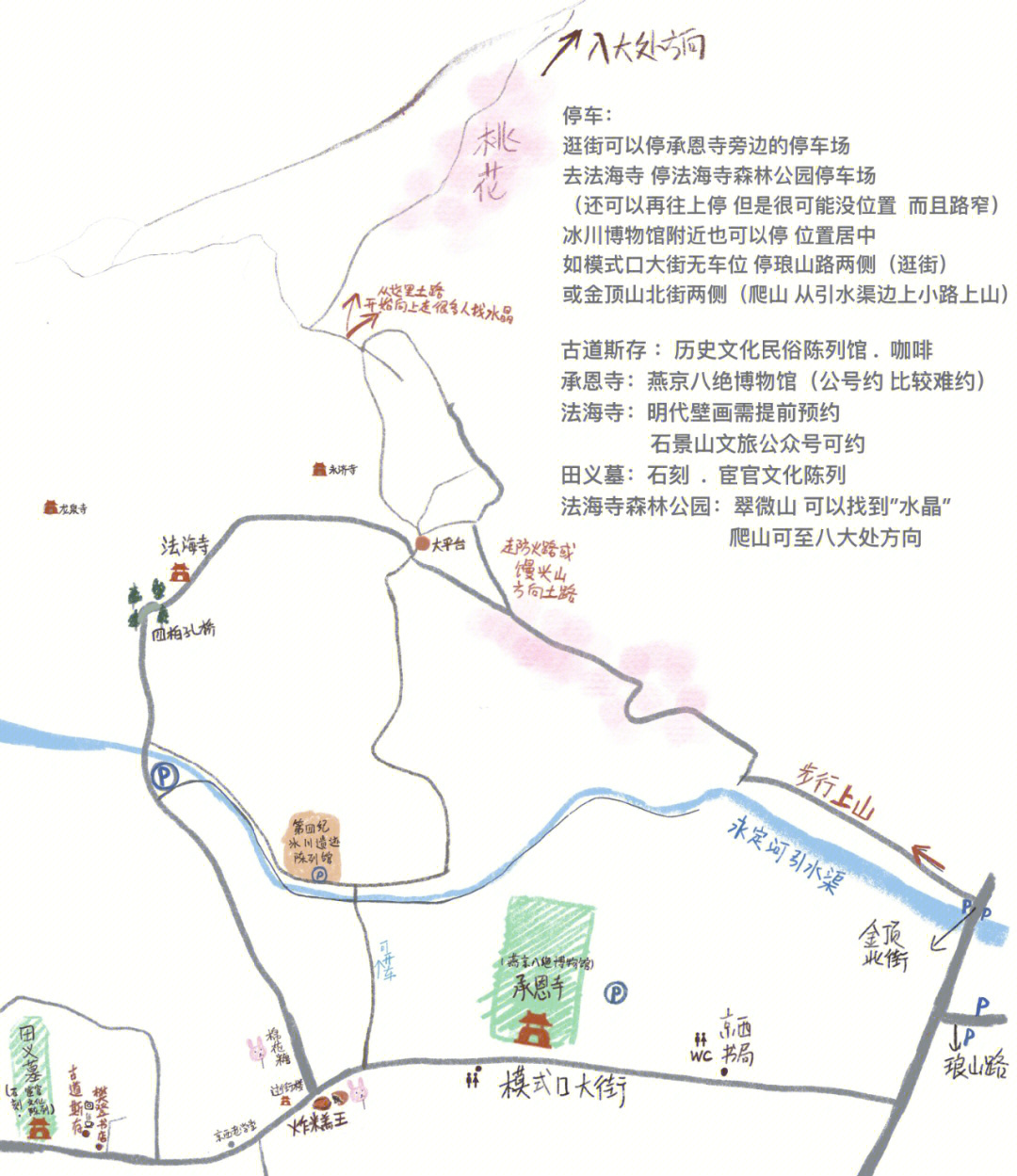 模式口驼铃古道线路图图片